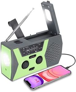 Dpofirs Radio Meteorológica Am/FM/SW, Radio de Manivela NOAA Portátil USB Recargable Radio de Emergencia SOS Alarma Y Luz de Lectura para Camping, Supervivencia, Viajes, Emergencia(Verde)