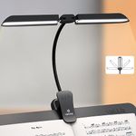 Vekkia Folding Music Stand Light, Portable 42 Led Rechargeable Super Bright Clip On Piano Lamp, Professional 5 Brightness×3 Color Temperature, Perfect for Grand Piano, Book Reading.