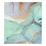 Dishwasher Magnet Cover Sheet Teal Ink Marble Magnetic Door Cover Vinyl Decorative Panel Decal Home Kitchen Decoration