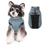 Norbi Dog Winter Coat, Warm Dog Coat Reflective Waterproof Turtleneck Cozy Dog Jacket (X-Small, Blue)