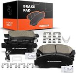 A-Premium Front & Rear Ceramic Disc Brake Pads Set Compatible with Select Honda and Acura Models - Accord 2008-2012, TSX 2009-2014, with Hardware, 8 Pcs