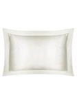 100% Pure Mulberry Silk 26 Momme Charmeuse Silk Pillowcase with Cotton Underside to fit 50 x 75 cm Hypoallergenic (1pc Ivory White) (Ivory)