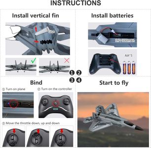 HAWK'S WORK F-22 RC Airplane – Remote Control Jet Model