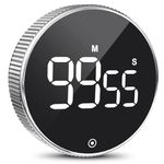 Kitchen Timers,Digital Classroom Timer for Kids, Large Magnetic LED Countdown Timer with Constant Light Function for classrooms, Quiet for Children and Teachers (Gray)