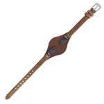 Fossil watch strap, 8 mm, brown leather watch strap ES-3060