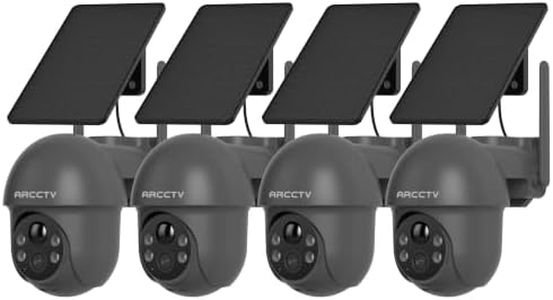 ARCCTV Security Cameras Outdoor Wireless 4MP Solar WiFi Grey(4 Pack)