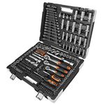 VonHaus Socket Set - Comprising Socket Wrench, Sockets, Extension Bars, Ratchets and Torx - Wrench Set and Screwdriver Bit Sets with Carry Case - 215-Piece Ratchet Set with Drill Bits