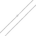 Unisex Elegant Dainty Rolo Cable Chain Necklace Silver Tone Stainless Steel Women Men Teens 24 Inch 2.5 MM