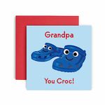 Huxters Birthday Cards for Men - You Croc Rock Grandpa Birthday Card for him - Funny Fathers Day Card for Grandpa Fun Happy Birthday - 14.8cm (Grandpa)