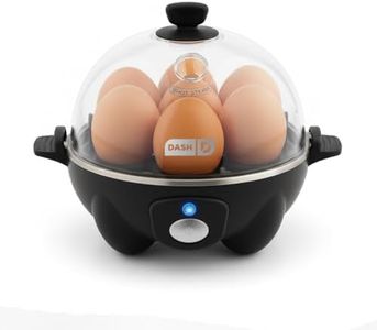 DASH Rapid Egg Cooker: 7 Egg Capacity Electric Egg Cooker for Hard Boiled Eggs, Poached Eggs, Scrambled Eggs, or Omelets with Auto Shut Off Feature - Black'