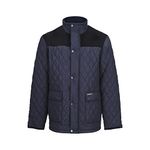 Champion Mens Lewis Country Estate Quilted Fleece Coat Navy L