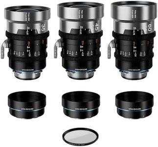 SIRUI IronStar T1.9 1.5X Anamorphic Cine Lens Set, 35mm, 45mm, 60mm Manual Focus Cinema Lens with Native PL Mount, Interchangeable EF Mount, Blue Flare