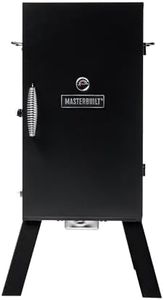 Masterbuilt® 30-inch Electric Vertical BBQ Smoker with Analog Temperature Control, Chrome Smoking Racks and 535 Cooking Square Inches in Black, Model MB20070210