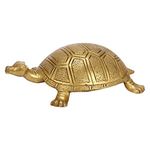 Kartique Brass ASHT Dhaatu Tortoise Feng Shui Lucky Charm Tortoise with Shree Yantra Vastu Kachua for Home Décor Gift Showpiece 7 Inch Large