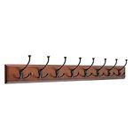 Franklin Brass Tri-Hook (1-Pack) 45" Coat Rack Wall Mount Cocoa Bronze Hat Rack with 8 Hooks Hanging Hook Rail for Clothes, Towels, Purses, Bags, Kitchen, Entry, Closet Organization R33646K-CFB-R