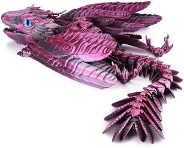 Guwewu Feathered Wyvern Dragon, 3D Printed Dragon, Articulated Dragon, Fidget Dragon, 3D Printed Toys, Desktop Pet (Stellarscale)