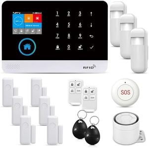 PGST Wireless WiFi Home Burglar Alarm Kit, with 120dB Alarm Siren, Smart Remote Control, LCD Display, Voice Invite, Security for the home, office