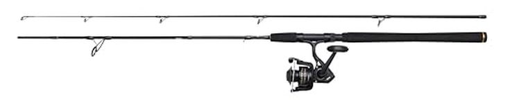 PENN Wrath II Spinning Combo, Sea Spinning Rod and Reel combo, Spinning Combos, Sea Fishing, Seabass, Unisex, Black, 2.74m, 80-150g