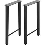 Happybuy Metal Table Legs Set of 2, Dining Table Legs 28" Height Desk Legs Trapezoid Shape Bench Legs Feet Industrial DIY Coffee Table Legs 661lbs Load Capacity Steel Table Legs for Kitchen Office