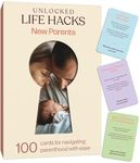 New Mom Gifts for Women - 100 Hack Cards for New Parents with Pro-Hacks to Make Parenting Easier - Thoughtful Postpartum Self Care Gift for First Time Moms, Dad, Baby Shower, 1st Mothers Day