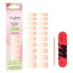 Mylee Gel Nail Wraps [Marshmallow Melt] – 20 Pre-Cured Gel Stickers, No Lamp Needed, Chip-Resistant, Glossy Finish, Long Lasting, Easy to Apply