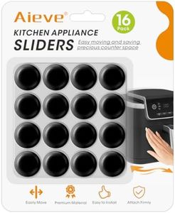 Aieve Black Appliance Slider, 16 Pcs Self Adhesive Appliances Sliders Countertop Caster Wheels, Kitchen Essentials Organization Home Must Have Gadgets