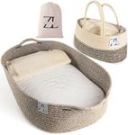 ZEAL'N LIFE Baby Changing Basket with Diaper Changing Sheet, Soft Baby Blanket and Waterproof Mattress Cover - Changing Pad - Moses Basket for Baby, Changing Table Dresser, Diaper Changing Pad