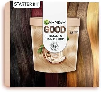 Garnier Good Permanent Hair Dye Premium Starter Kit, 9.1 Vanilla Blonde, Up To 100% Grey Coverage, 8 Weeks Long-Lasting Colour, No-Drip Application
