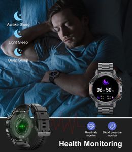 Military Smart Watch for Men – Bluetooth Fitness Tracker