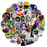 TWGOGOTIC Cartoon Witch Villain Stickers 50pcs, Waterproof Vinyl Decals for Laptop, Skateboard, Bicycle, Car, Water Bottle, Halloween Decorations Gifts