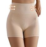 NIRDAMBHAY Women Waist Shapewear with Anti Rolling Tummy Control Tucker Slimming Panties Underwear Waist Cincher Shapewear for Women, Body Shaper for Women (Size : 32 to 40 Inch) (Beige (Pack of 1))