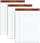 TOPS The Legal Pad Legal Pad, 8-1/2 x 11-3/4 Inches, Perforated, White, Legal/Wide Rule, 50 Sheets per Pad, 3 Pads per Pack (75337)