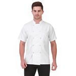 KODENIPR CLUB Mens Womens Casual Style White Chef Coat, Half Sleeves, Poly/Cotton, Plain Size (X-Large(42))