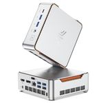 NiPoGi P2 Mini PC Windows 11 Pro Mini PC AMD Ryzen 4300U (Βeat N95/N150/3300U,up to 3.7GHz) 16GB RAM+512GB SSD Mini Computer 4K Triple Display/HDMI+DP+USB-C/WiFi/BT4.2 for Home/Business/School