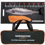 Fish Fillet Mat with Storage Bag and Fish Ruler Decal. Large 28"x14" Nonslip Fish Cleaning Mat that Grips the Fish - Durable & Easy to Clean, Portable Fish Cutting Board