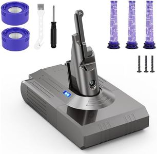 OYLIETORA 9000mAh Battery Replacement for Dyson V-8 Battery 21.6V - Compatible with Animal/Absolute/Motorhead/Fluffy/SV-10 Vacuum Cleaner with 5 Filters + Screwdriver + Cleaning Brush