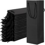 WUWEOT 50 Pack Black Wine Gift Bag,