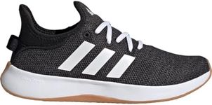 adidas Women's Cloudfoam Pure Sneaker, Black/White/Grey, 8.5