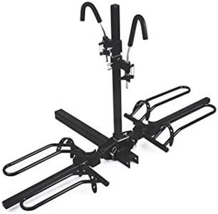 MaxxHaul 50027 Hitch Mount Bike Rack Platform - Style 2-Bike Rack for Cars Trucks SUVs Minivans with Hitch Tightener, Great for E-Bikes with Standard Width Tires