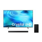 SAMSUNG 43 Inch Crystal UHD U8000H 4k Smart TV + SAMSUNG HW B400F/ZC 2 Channel Soundbar