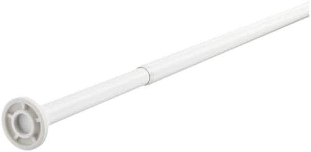 Ikeaa BOTAREN Shower Curtain Rod, Extends 70-120 cm, Easy Screwless Installation, White
