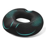 HYZCXPL Donut Cushion & Coccyx Pillow for Tailbone Pain Relief with Large Airflow Hole, Dual U-Shape & Thigh Slope, Memory Foam Seat Cushion for Hemorrhoids, Postpartum – Office, Car, Wheelchair