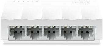 TP-Link 5-Port 10/100Mbps Desktop Unmanaged Ethernet Switch, RJ45 ports, Auto-MDI/MDIX, Energy Power Saving, Plastic Casing, Fanless Design, Plug & Play, No Configuration Required (LS1005)