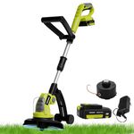 DEWINNER 20V Cordless Grass Trimmer, Garden Strimmers with Cutter Line, 230mm Cutting Swath, Adjustable Handle, 2000mAh Battery and Charger Included, String Trimmer for Garden & Lawn Trimming