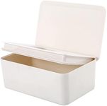 Sdlxcms Dry Wet Tissue Paper Box Wet Wipes Dispenser Box, Baby Wipes Dispenser Box Tissue Storage Box Case with Lid Seal for Home Office, White