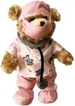 Jolitee Recovery Bear Gifts for Kids and Adults, Teddy Broken Arm Broken Leg, Get Well Stuffed Animal Teddy Bear with Left or Right Arm Cast Sling 10.5 inches (Doctor Nurse Pink)