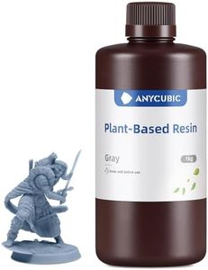 ANYCUBIC 3D Printer Resin with Low Odor and Safety, 405nm UV Plant-Based Rapid Resin with High Precision and Quick Curing for LCD 3D Printing (Grey, 1000g)