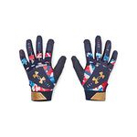 Under Armour Women's Standard Radar Novelty Softball Gloves, (410) Midnight Navy/Red/Metallic Gold, Medium