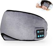 Niralasa Sleep Headphones Wireless Bluetooth Eye Mask - Music Travel Sleep Mask Bluetooth 5.0 Wireless Handsfree Sleeping Eye Mask with Speakers Microphone for Side Sleepers Washable