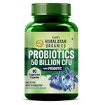 Vlado's Himalayan Organics Probiotics 50 Billion CFU - 20 Strain + 150mg Prebiotic Supplement | Good For Digestive, Gut health, Immunity, Diarrhea, Gas & Bloating Support| For Men And Women - 60 Vegetarian Capsules